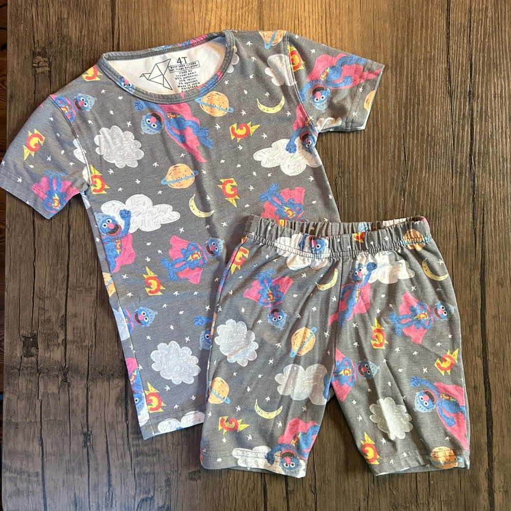 Copper Pearl Super Grover 4T Short Set PJs